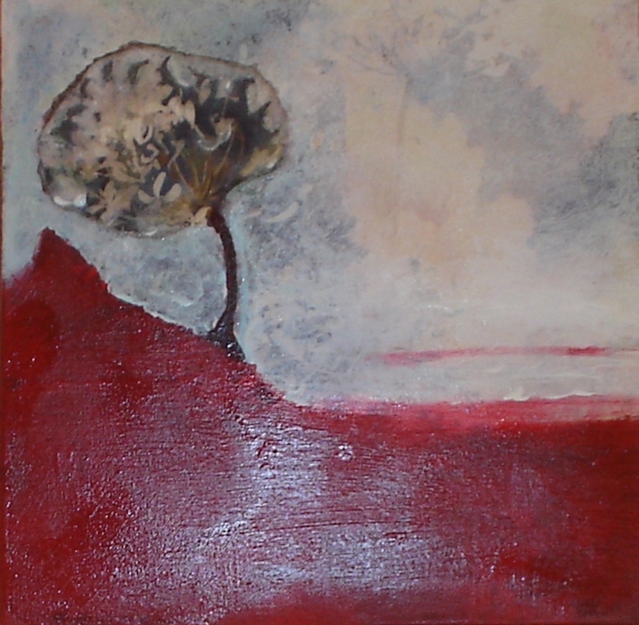 Red Skies, 24 x 24 cm, Acrylic on Canvas; Sojic, 2012